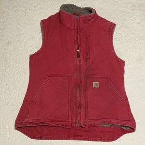 Carhartt Dark Pink Canvas Vest